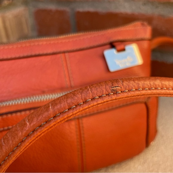 Tignanello compact organizational wallet essentials crossbody in Rust & Scarf - Picture 16 of 16
